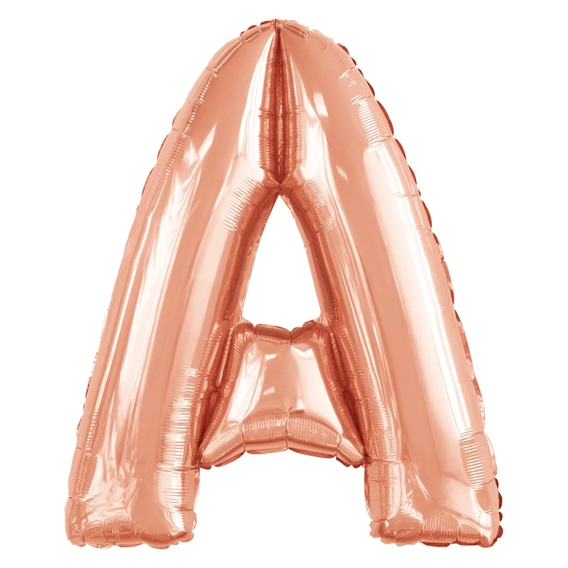 Letterballon A Rose Goud XL 86cm