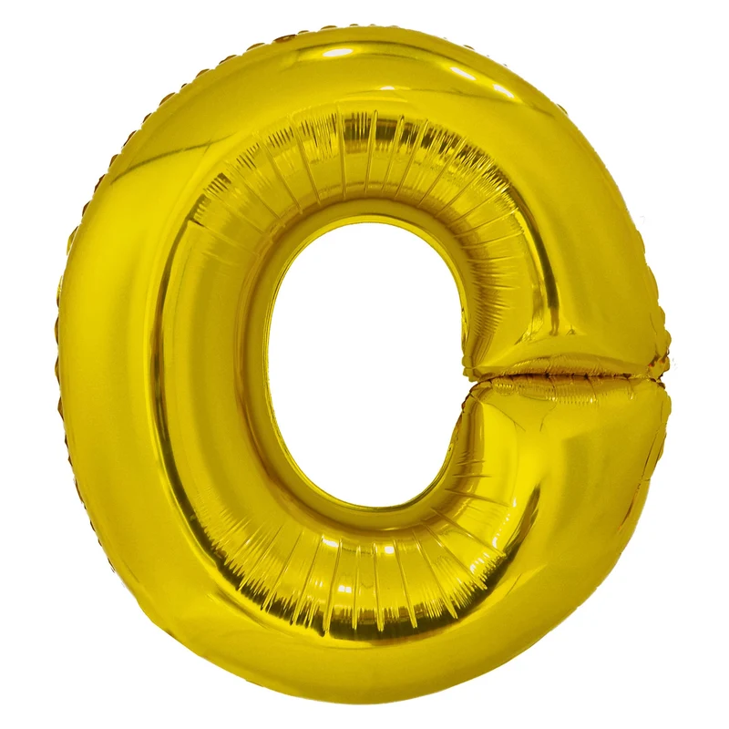 Letterballon O Goud XL 86cm