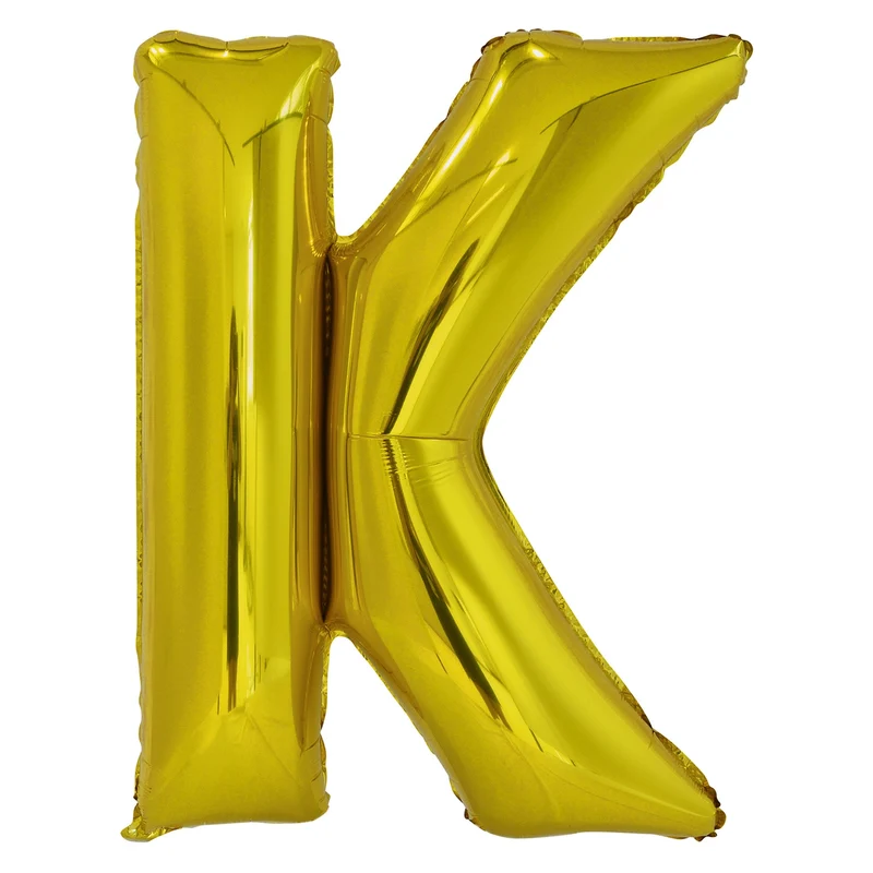 Letterballon K Goud XL 86cm