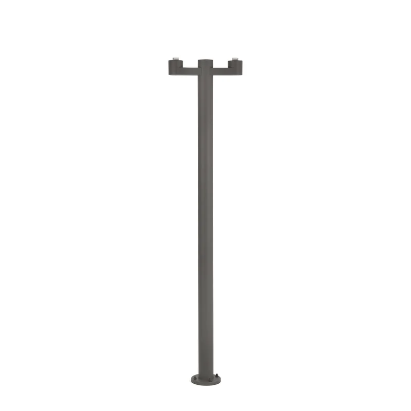 Faro Structure - 2 Lichts Buitenlamp Paal Donkergrijs - Alleen Sokkel IP44, E27
