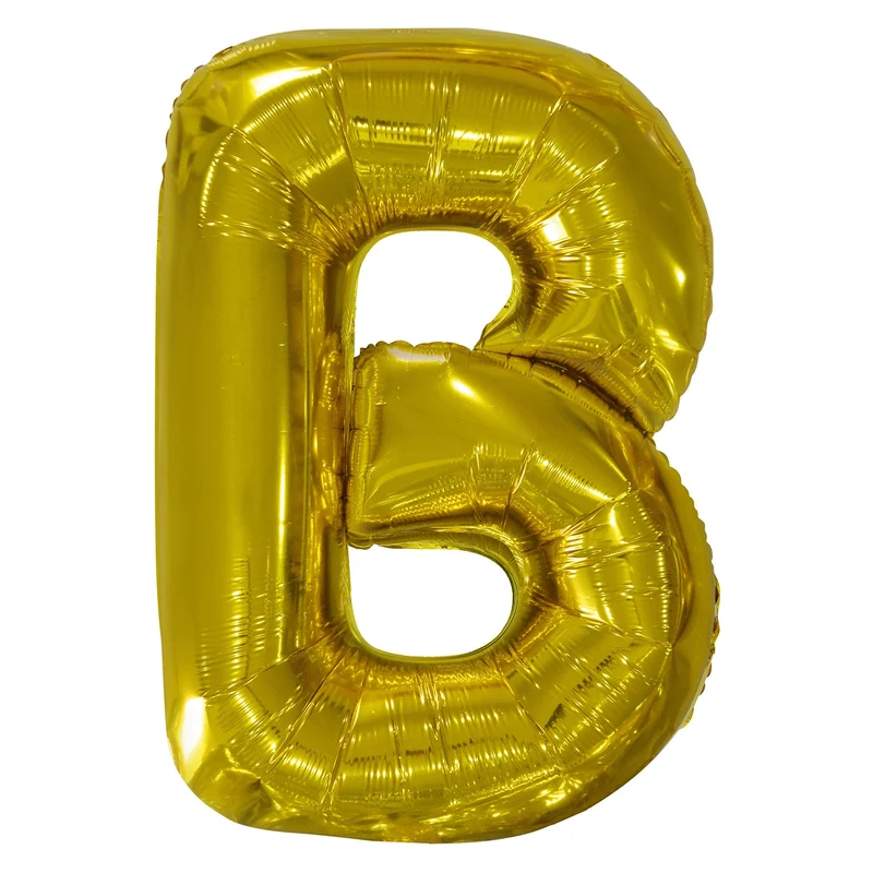 Letterballon B Goud XL 86cm