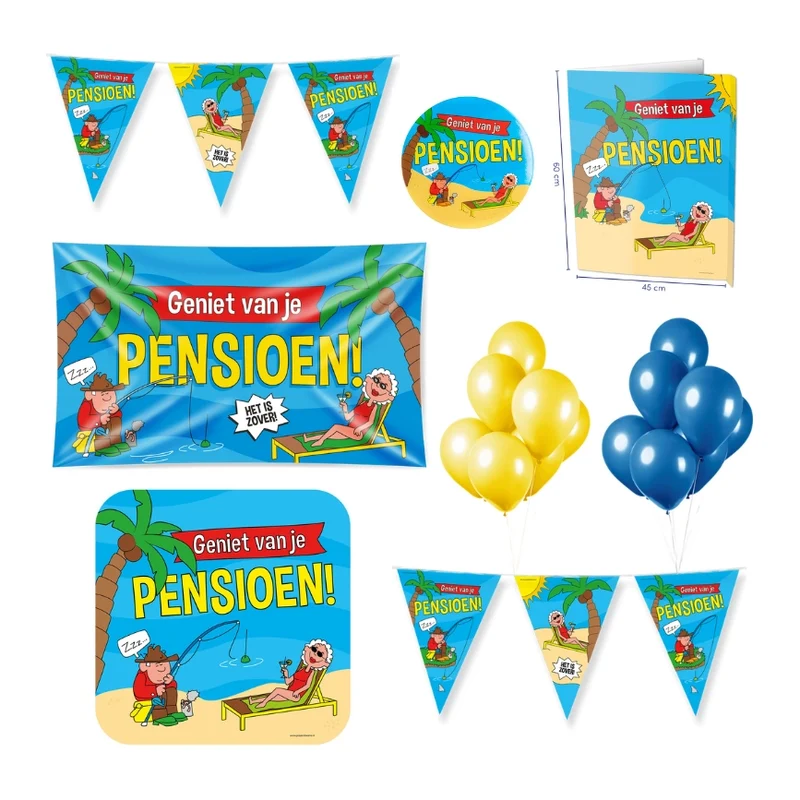 Pensioen Cartoon Versiering pakket - L
