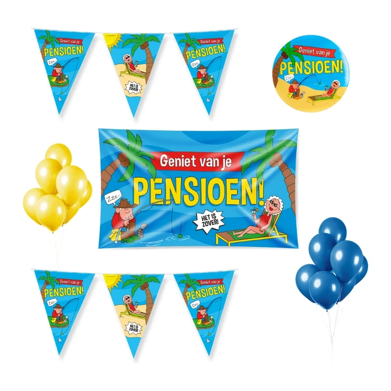 Pensioen Cartoon Versiering pakket - S