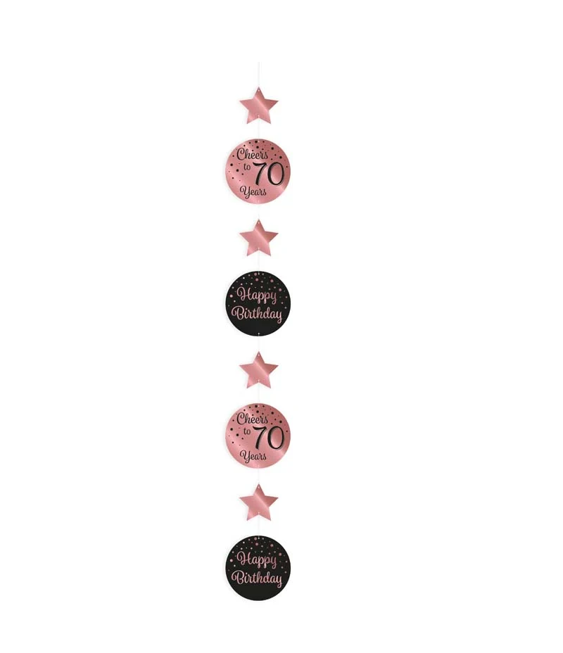 Hang decoratie rosé/zwart - 70