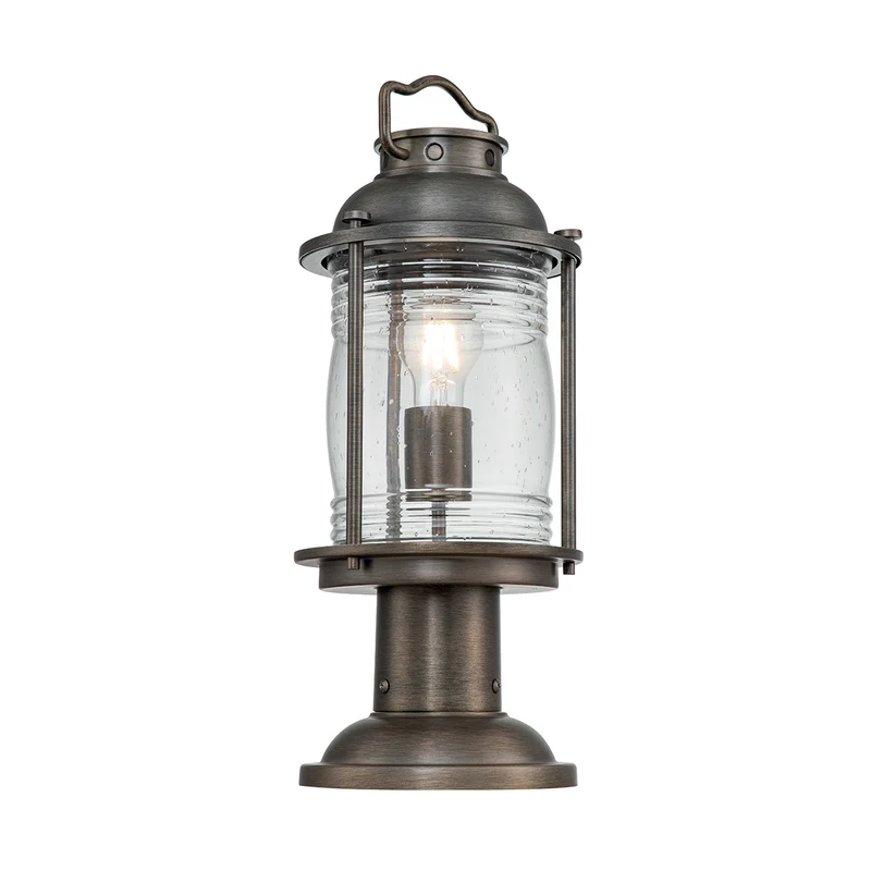 Elstead Kichler Ashland Sokkellamp voor buiten, gepolijst brons, IP44