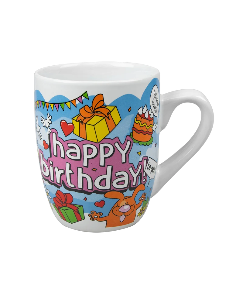 Cartoon mok - Happy Birthday