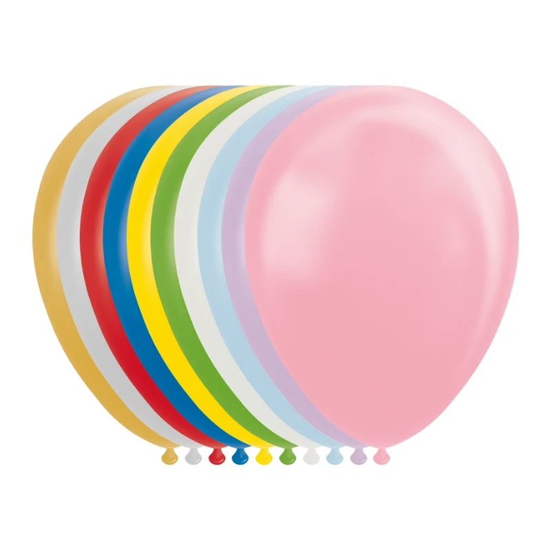 Gemixte kleuren metallic/ parel ballonnen 30cm 25 stuks