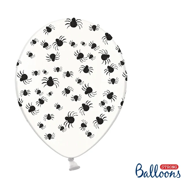 Halloween Ballonnen spinnen 30cm 6st