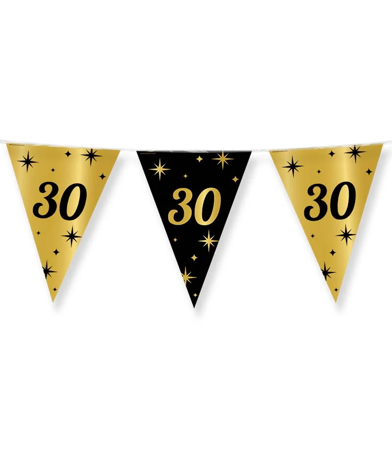 Vlaggenlijn zwart/goud 30 (10m)