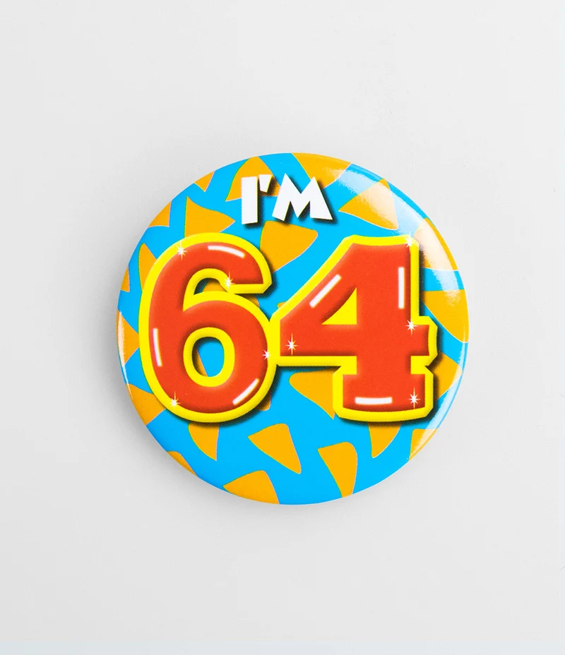 Button 64 jaar