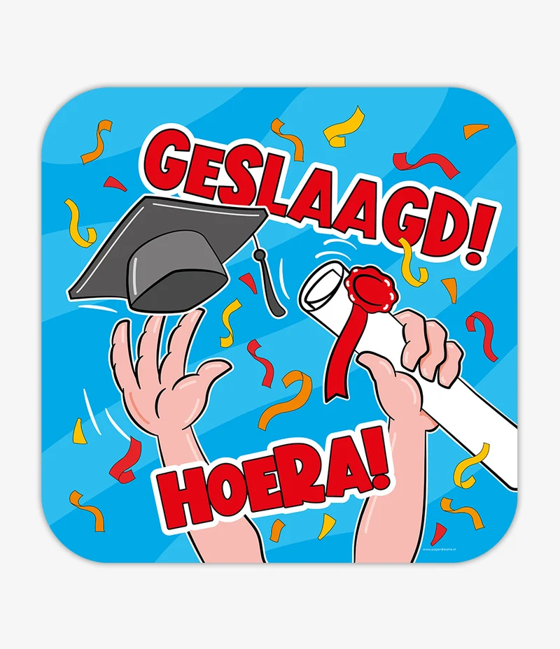 Verkeersbord Geslaagd cartoon