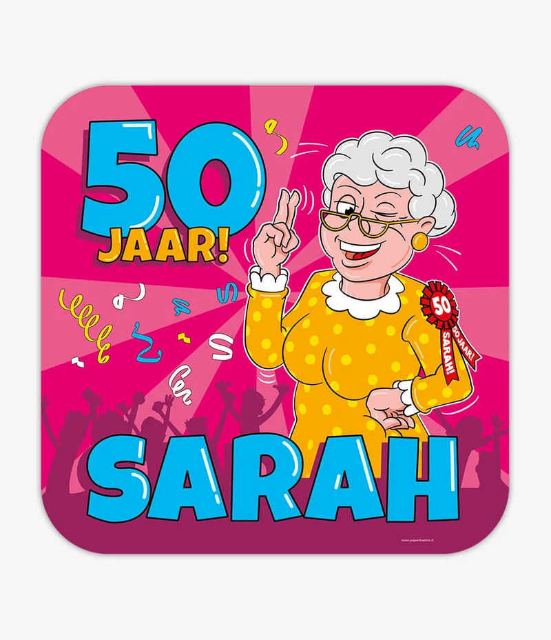 Verkeersbord Sarah cartoon