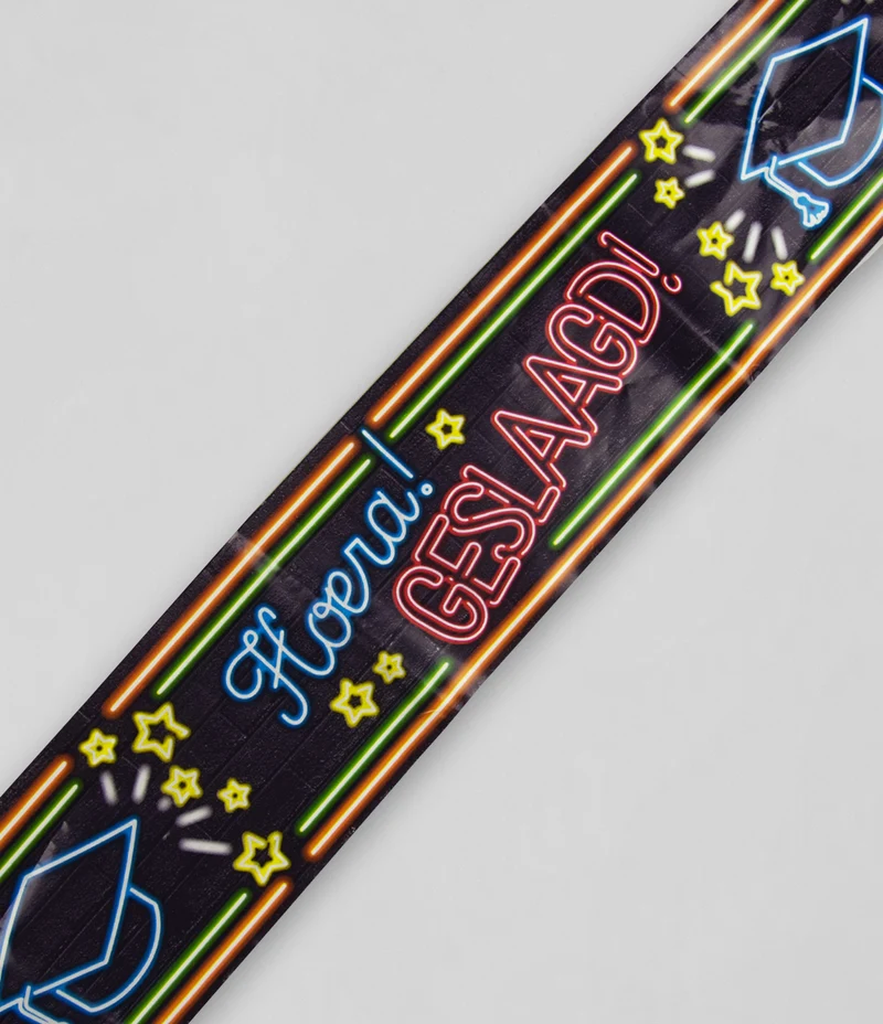 Neon party tape - Geslaagd