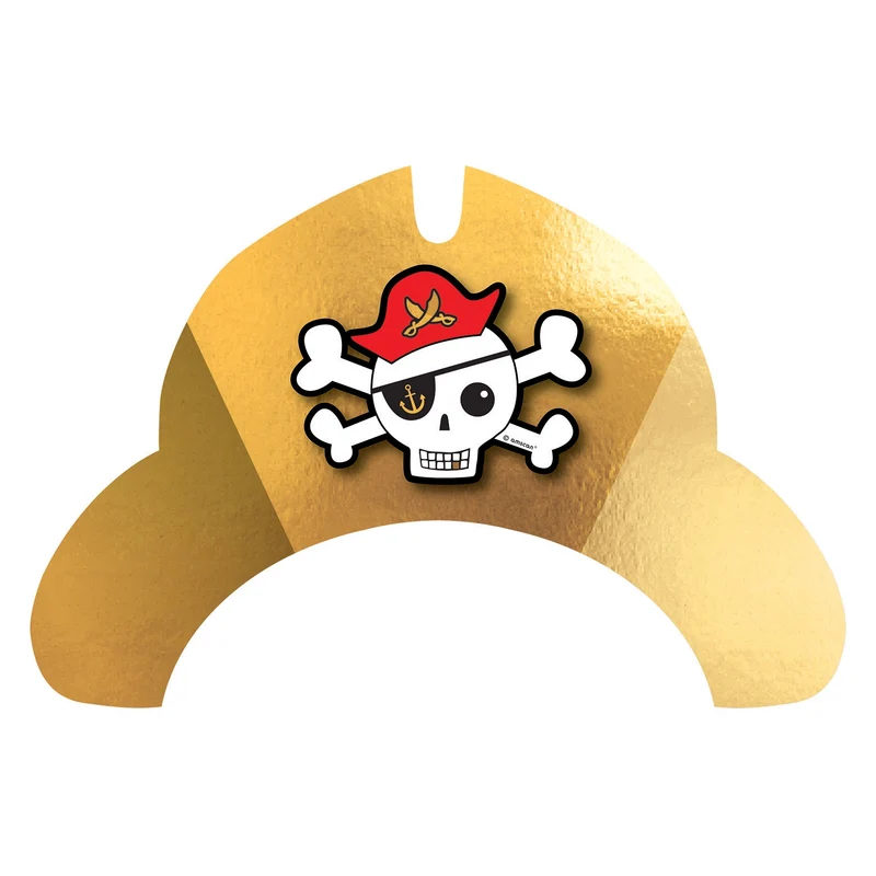 8 Feesthoedjes Pirates Map Piraten feestje