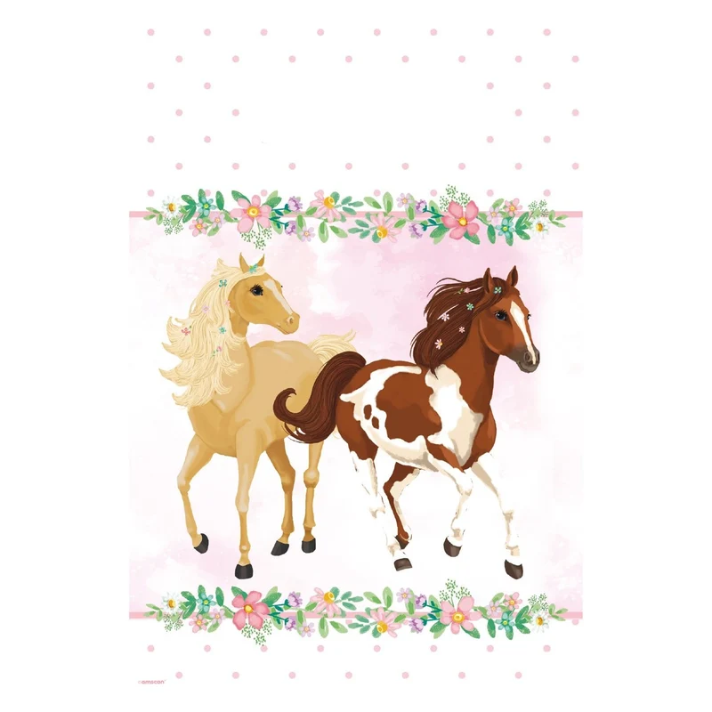 Beautiful Horses papieren uitdeelzakjes 8 stuks