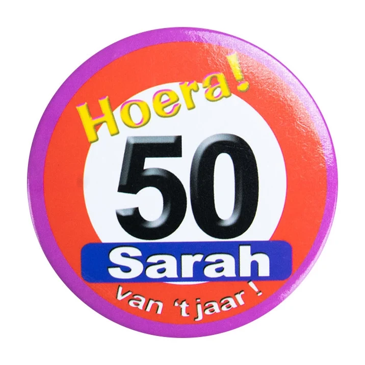 Button klein - sarah verkeersbord