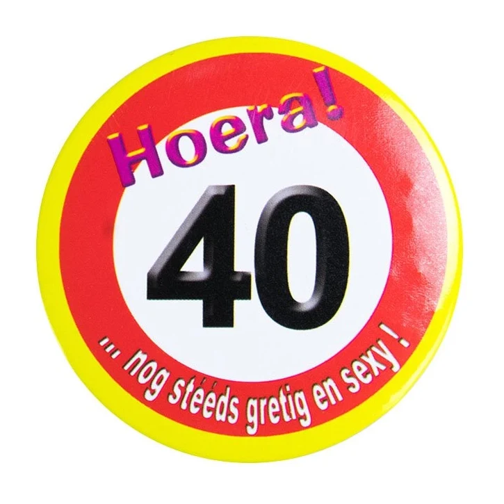 Button klein - 40 jaar verkeersbord