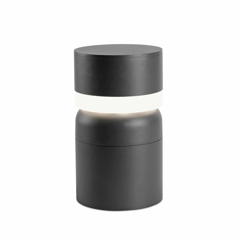 Faro Sete - LED-buitenlamp op sokkel wit, donkergrijs IP54