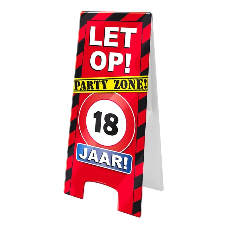 Warning Sign - 18 jaar – verkeersbord