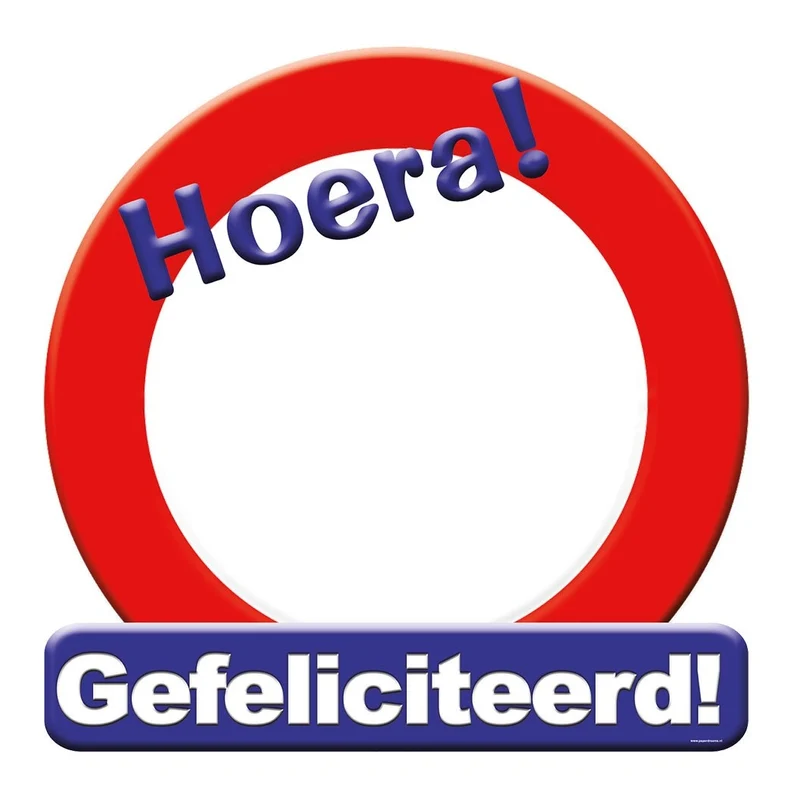 Deurbord - Gefeliciteerd – verkeersbord
