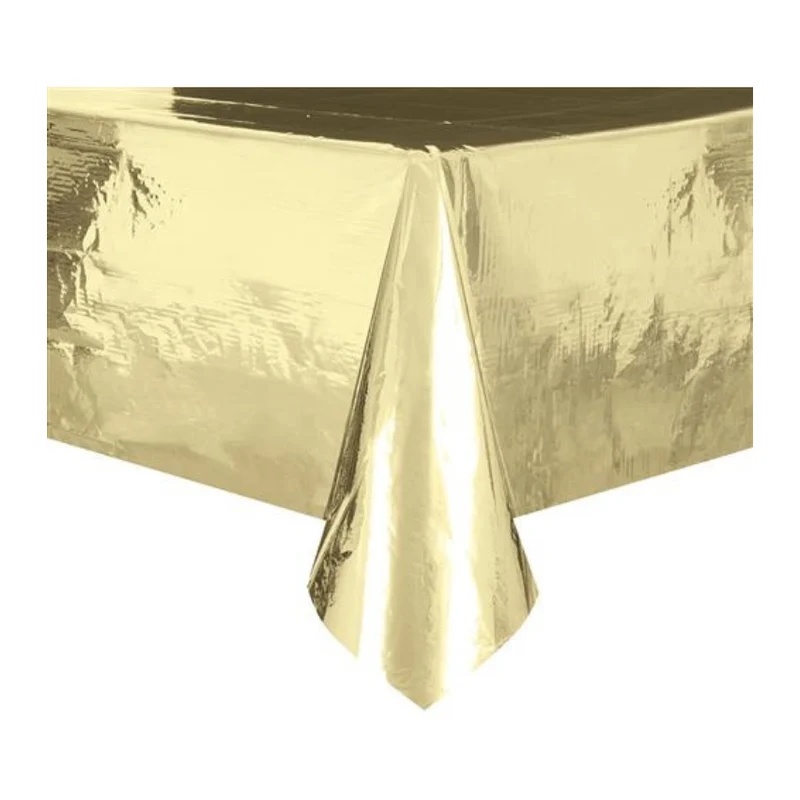 Tafelkleed metallic goud folie 274 x 137cm