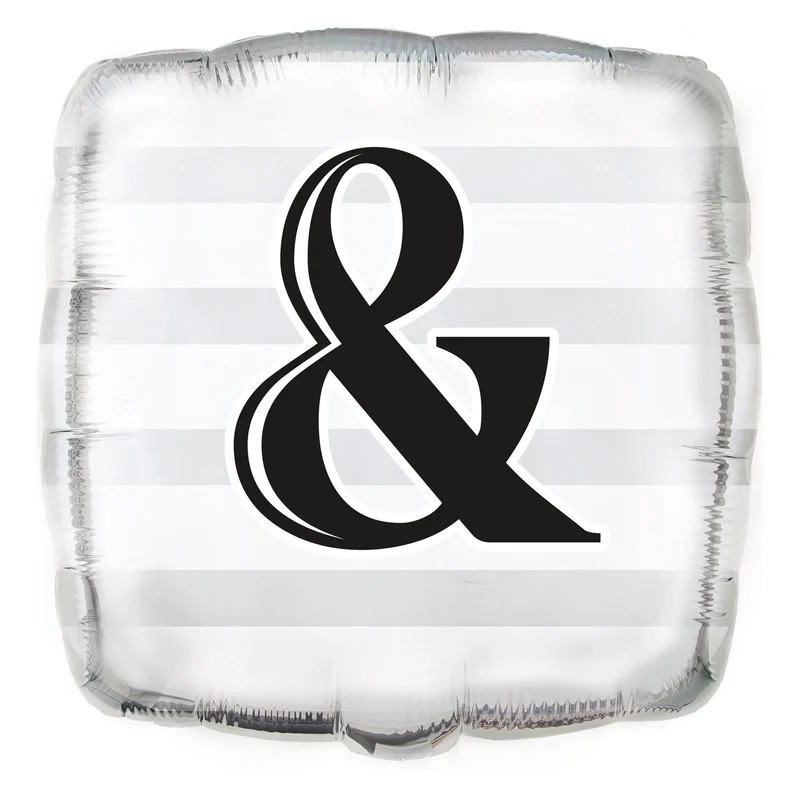 Folieballon Bruiloft "&" 46cm