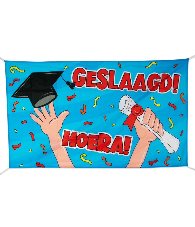 Gevelvlag XXL - Geslaagd cartoon