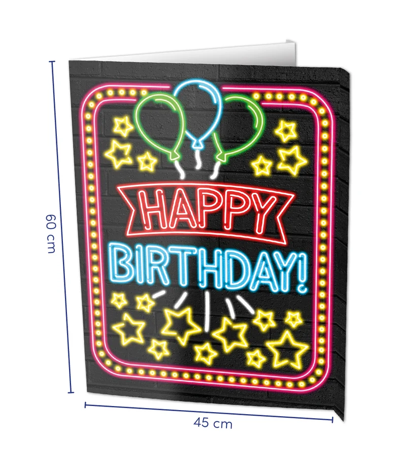 Window sign - Happy birthday