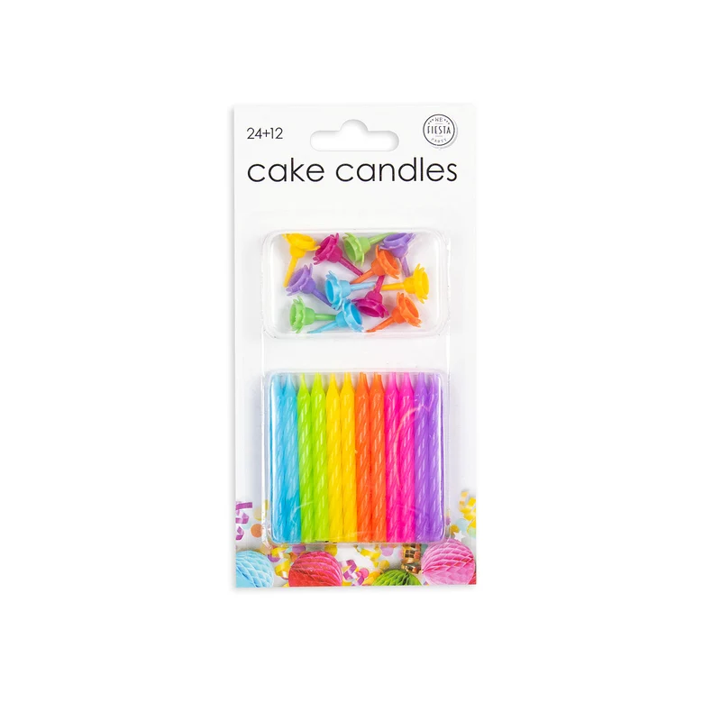 24 Taartkaarsjes multicolour