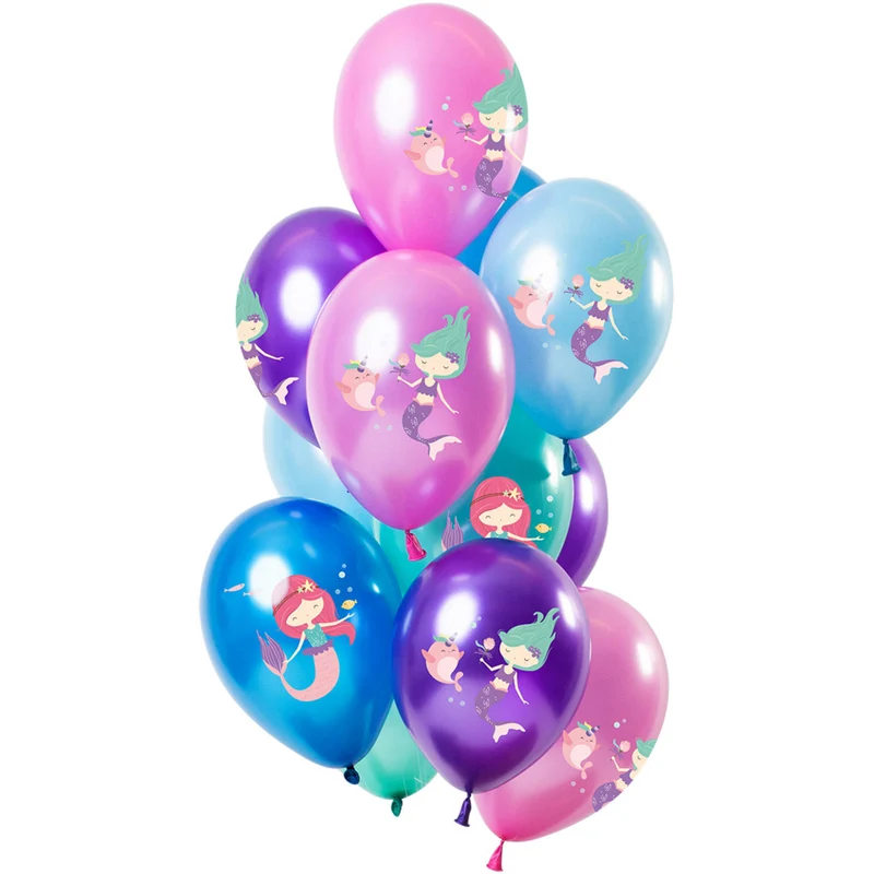 Trosje ballonnen Zeemeermin 12st