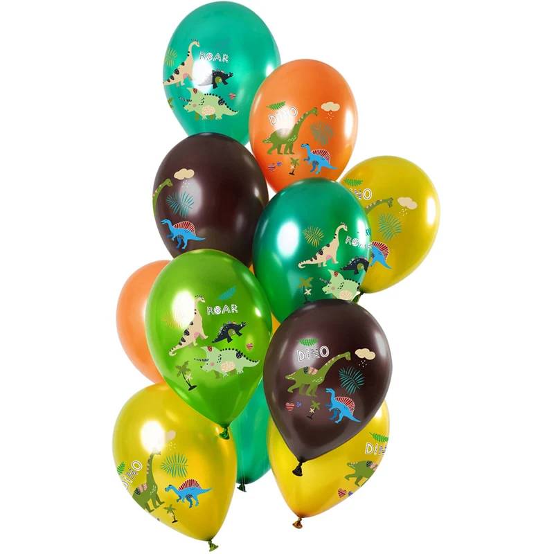 Trosje ballonnen Dino 12st