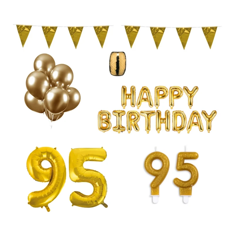 95 jaar Verjaardag Versiering Pakket Goud