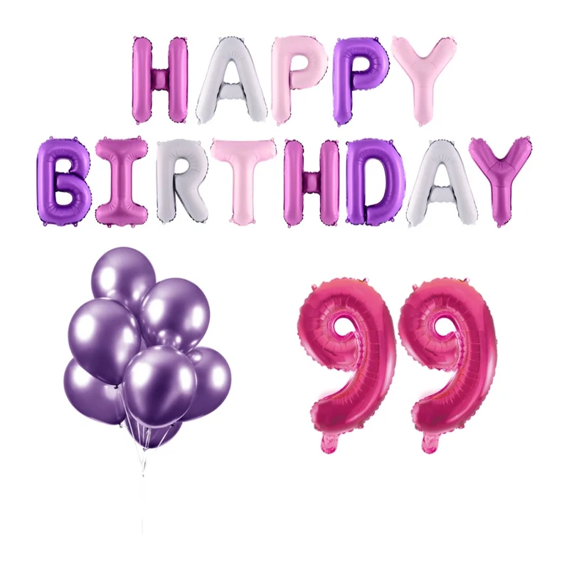 99 jaar Verjaardag Versiering Ballon Pakket Pastel & Roze