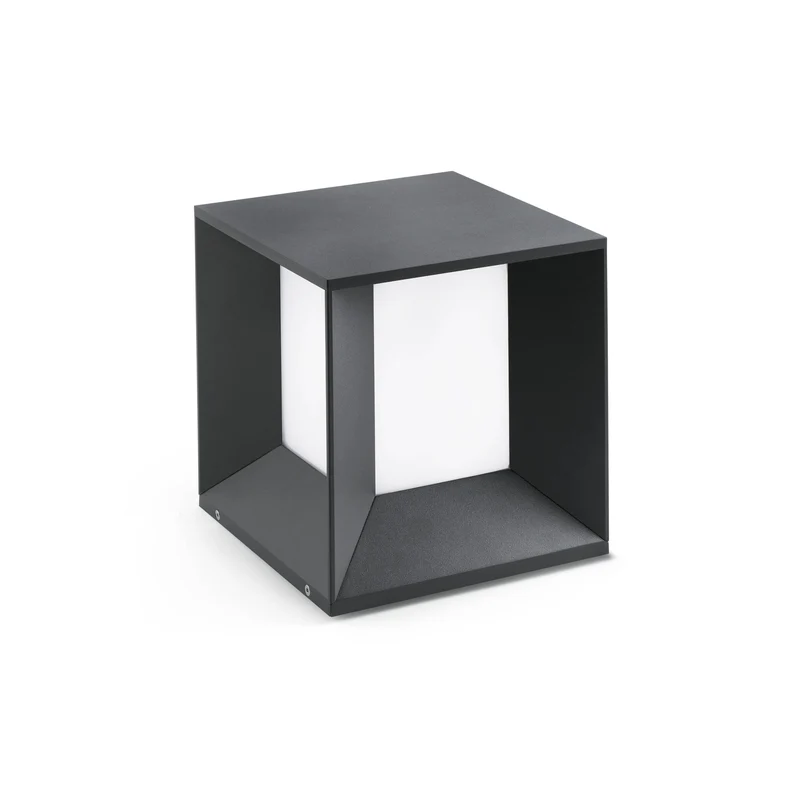 Faro Mila - LED-buitenlamp op sokkel wit, donkergrijs IP65