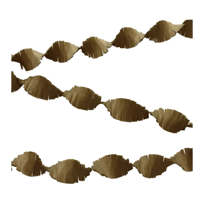 Gouden Crêpe papier Slinger 6 meter