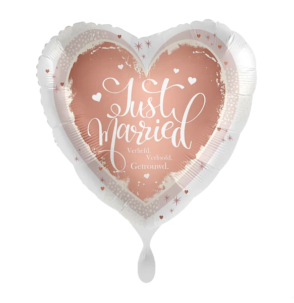 Folieballon Verliefd Verloofd Getrouwd