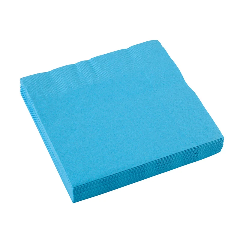 Servetten vierkant baby blauw 33x33cm
