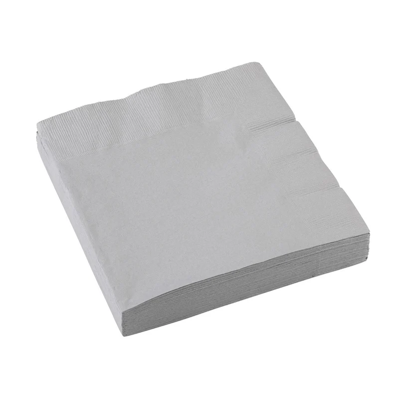 Servetten vierkant zilver 33x33cm
