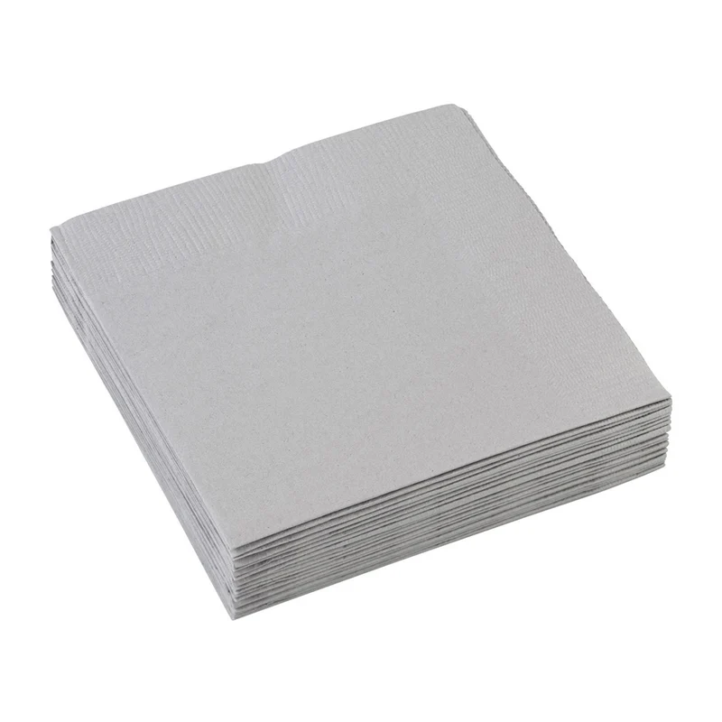 Servetten vierkant zilver 25x25cm
