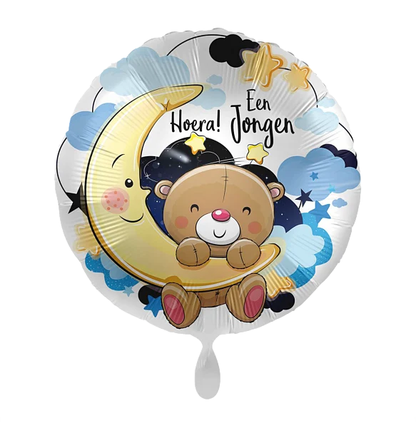 Folieballon Hoera! Een jongen - meisje