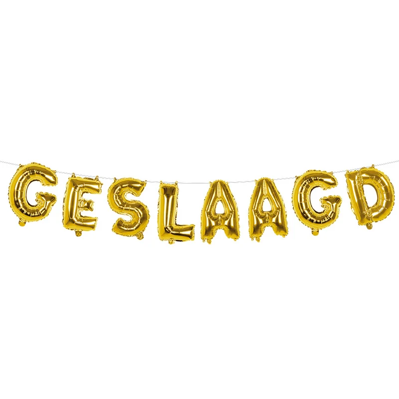 Folieballonslinger GESLAAGD goud