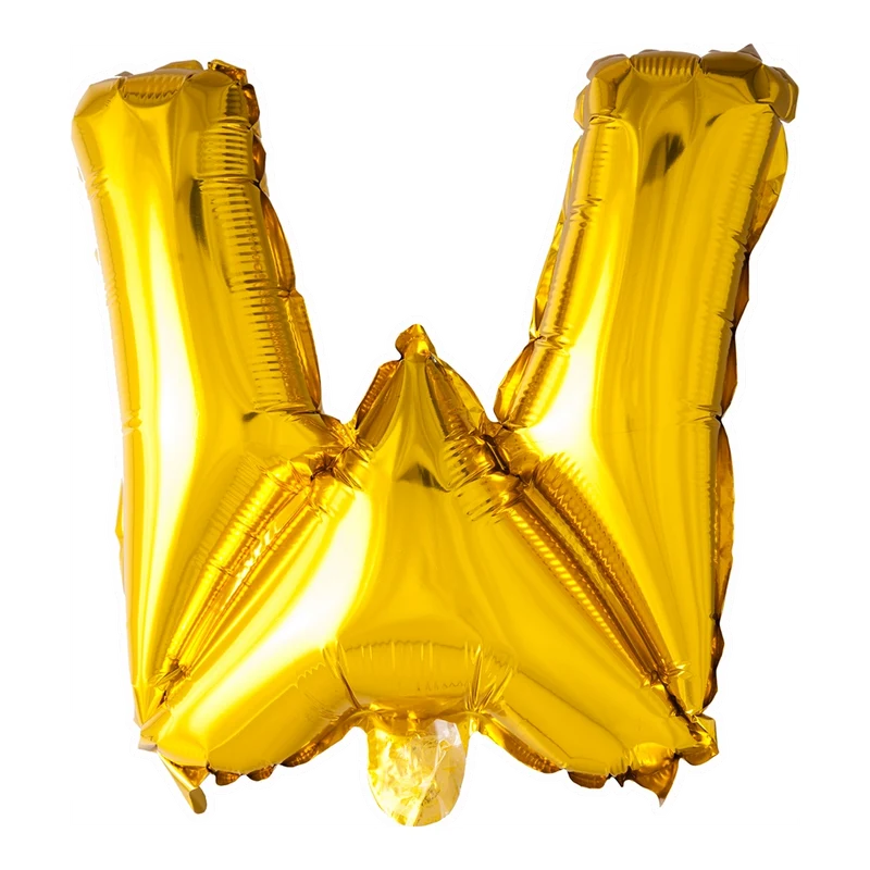 Letterballon W Goud 41 cm