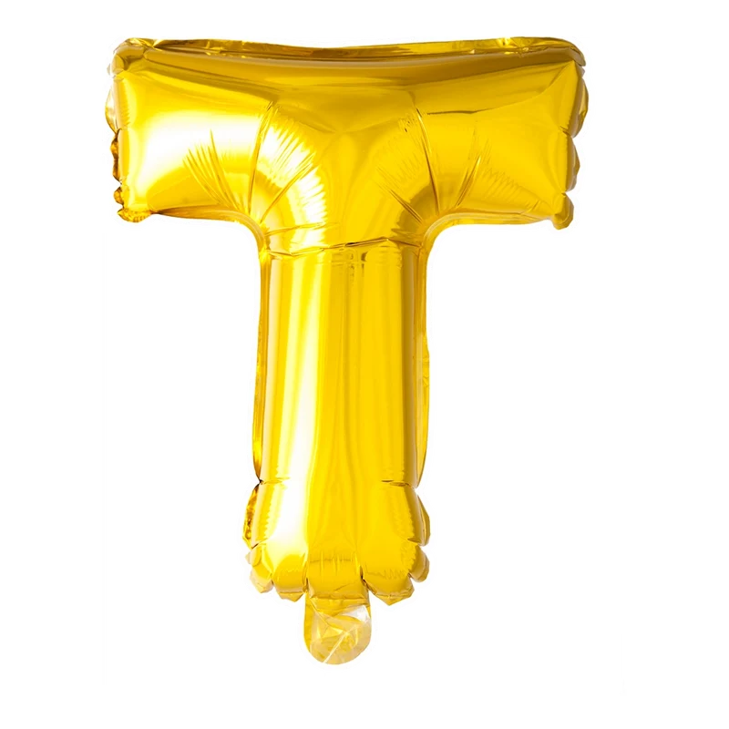 Letterballon T Goud 41 cm