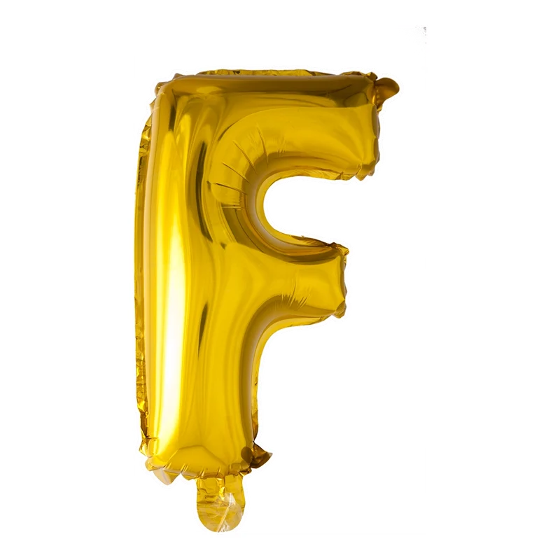 Letterballon F Goud 41 cm