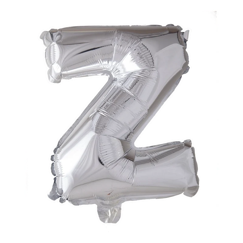 Letterballon Z Zilver 41cm