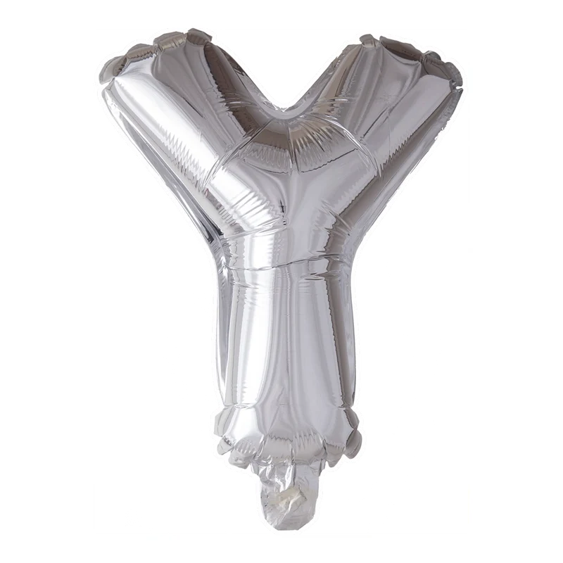Letterballon Y Zilver 41 cm