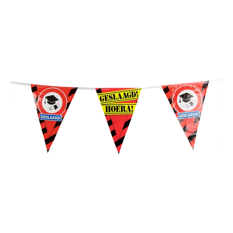Party vlaggen Geslaagd Verkeersbord 10 meter