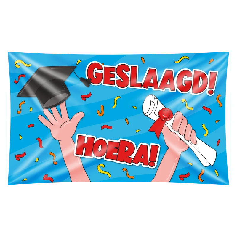 Gevelvlag Geslaagd Cartoon