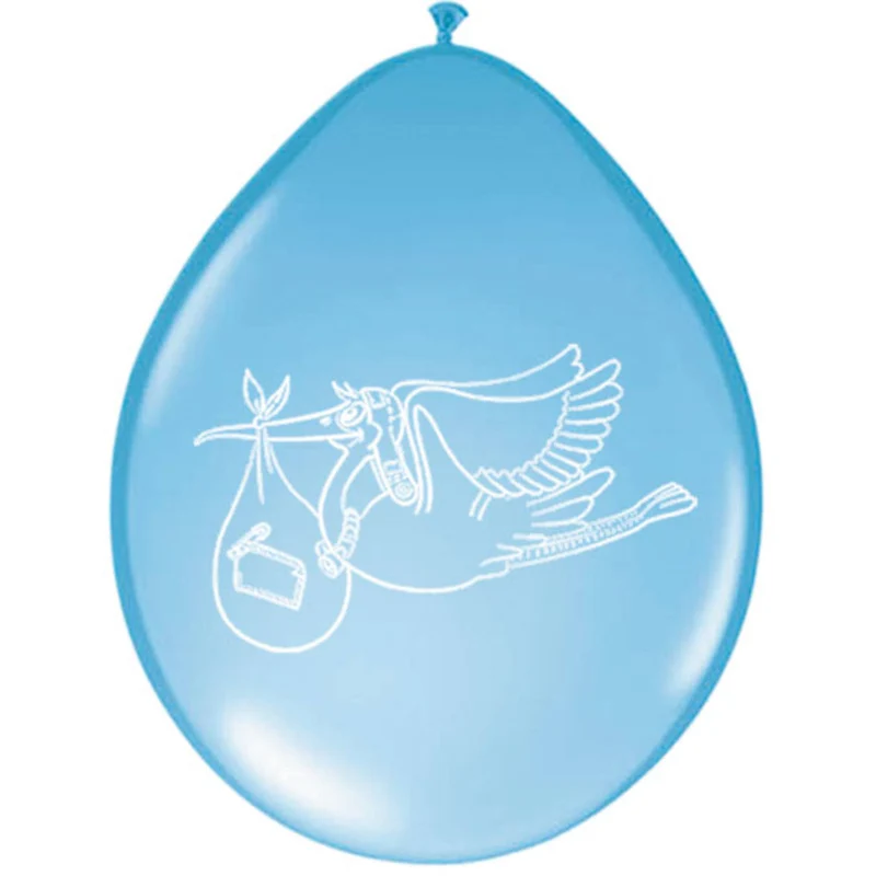 Ballonnen ooievaar geboorte jongen - meisje