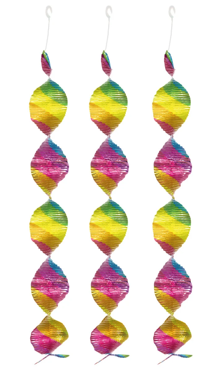 Spiraalversiering Regenboog 4st